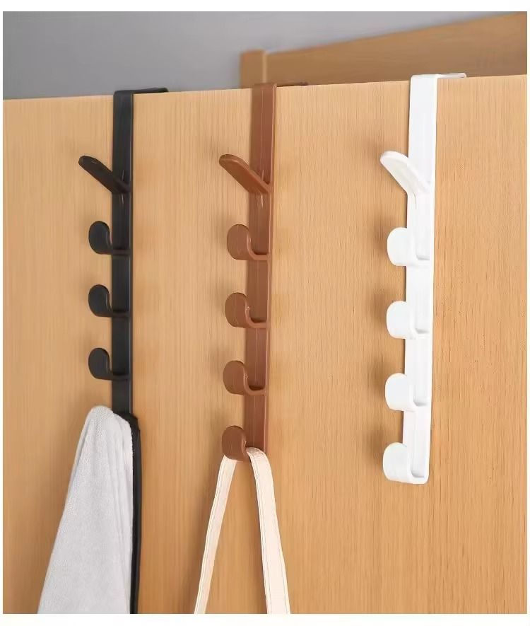 Bedroom Door Hanger Clothes Hanging Rack Over the Door Plastic Home Storage Organization Hooks Purse Holder for Bags