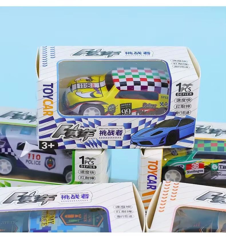 Mini Racing Car Toy Metal Pull-Back Puzzle Gift Set Alloy PC Material for Kids