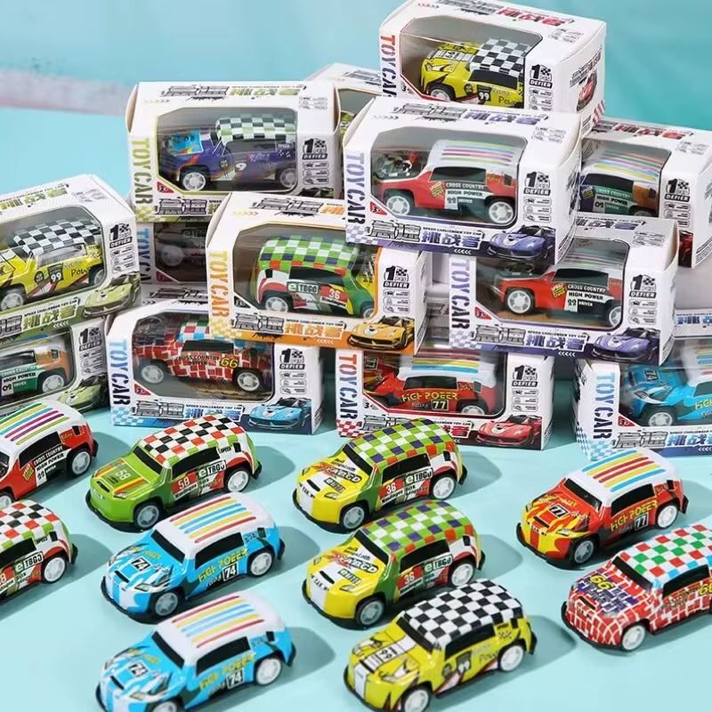 Mini Racing Car Toy Metal Pull-Back Puzzle Gift Set Alloy PC Material for Kids