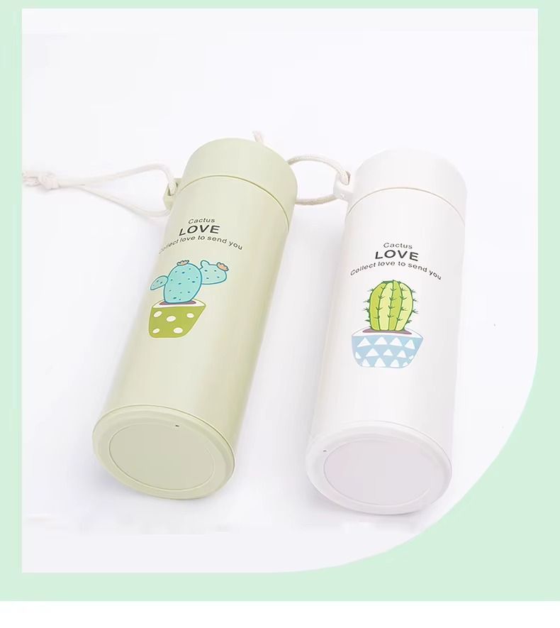 Glass Drinking Water Bottle Anti Scalding Hand Glass Cup With Plants Logo