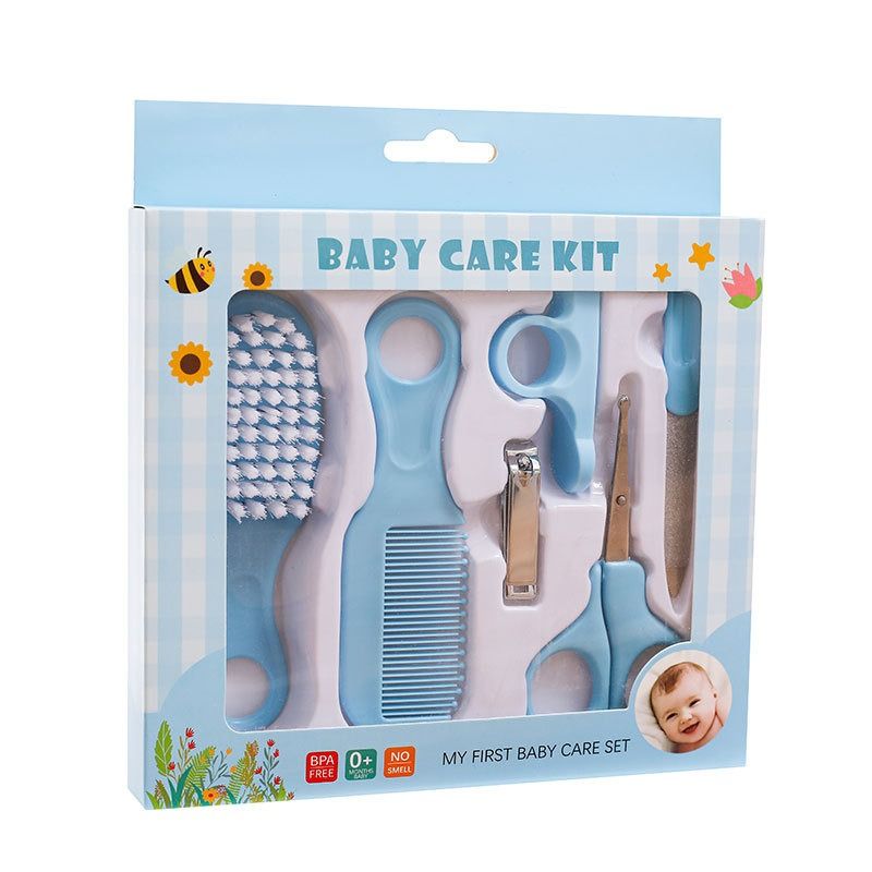5Pcs/Set Baby Health Care Nail Hair Comb Grooming Brush Set Multifunction Baby Nail Trimmer Scissors Clippers Hygiene Kit