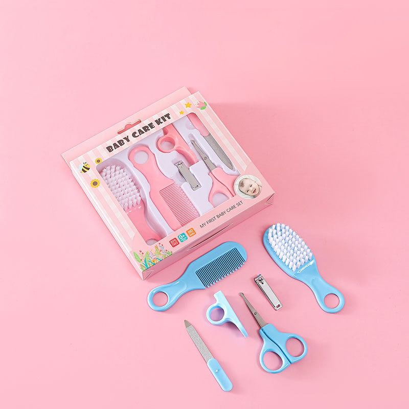 5Pcs/Set Baby Health Care Nail Hair Comb Grooming Brush Set Multifunction Baby Nail Trimmer Scissors Clippers Hygiene Kit
