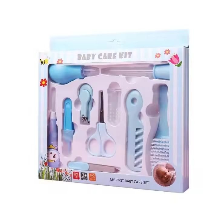 10pcs/Set Newborn Baby Nail Hair Health Care Thermometer Grooming Brush Kit Care Baby Essentials