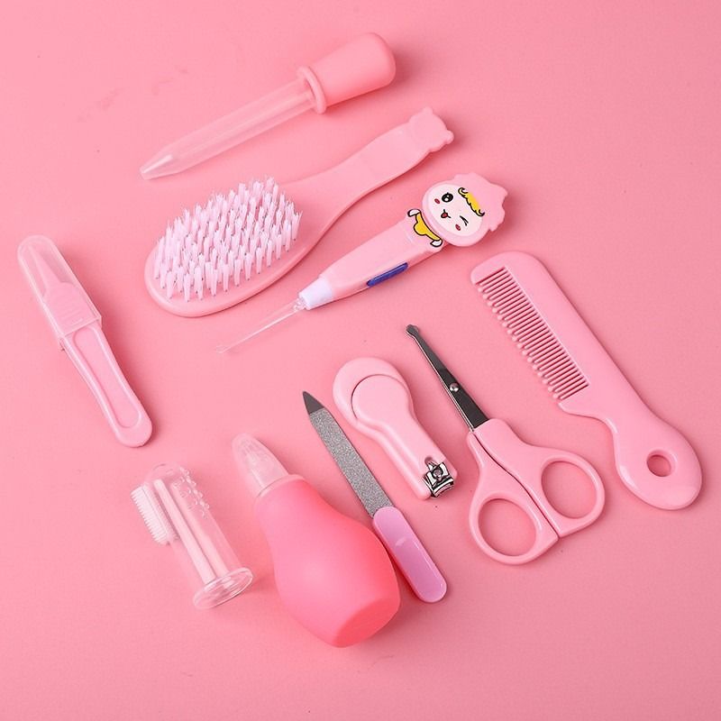 10pcs/Set Newborn Baby Nail Hair Health Care Thermometer Grooming Brush Kit Care Baby Essentials
