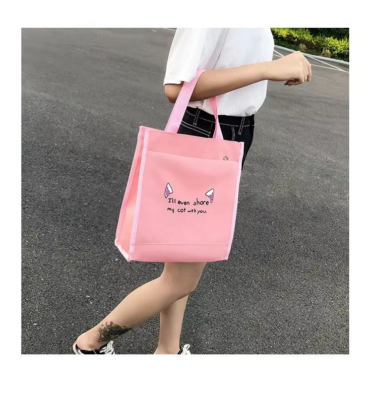 4-piece Canvas Polyester Cartoon Set Backpack School Bag Student