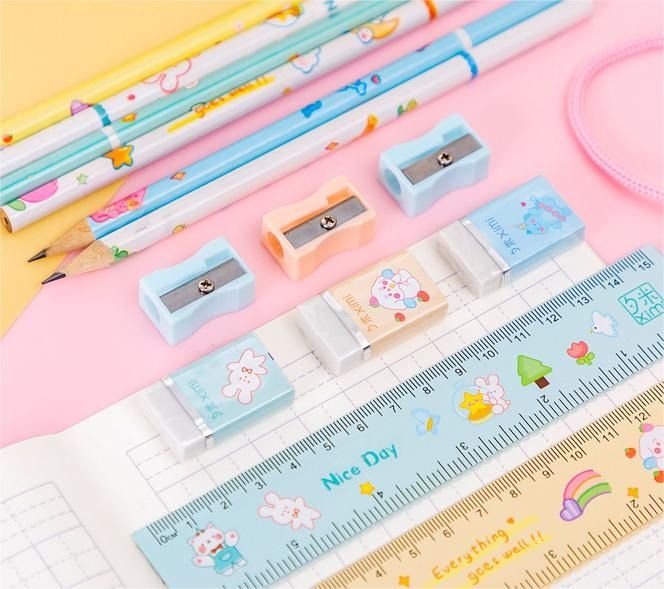 New Kindergarten School Start Prizes Portable Stationery Set Gift Box Student Children's Birthday Gift Stationery Five-piece Set