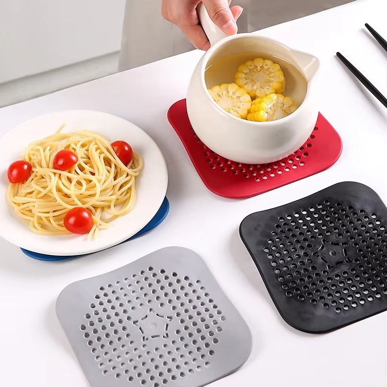 New Silicone Sink Drain Strainer Drain Sink Anti-clogging Artifact Floor Drain Cover Bathroom Hair Filter Silicone Sink Strainer
