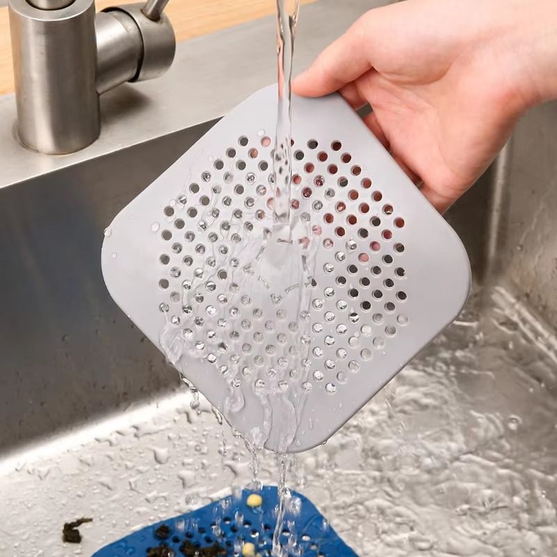 New Silicone Sink Drain Strainer Drain Sink Anti-clogging Artifact Floor Drain Cover Bathroom Hair Filter Silicone Sink Strainer