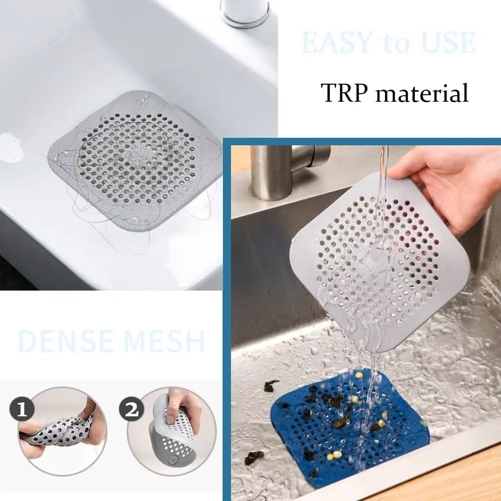 New Silicone Sink Drain Strainer Drain Sink Anti-clogging Artifact Floor Drain Cover Bathroom Hair Filter Silicone Sink Strainer