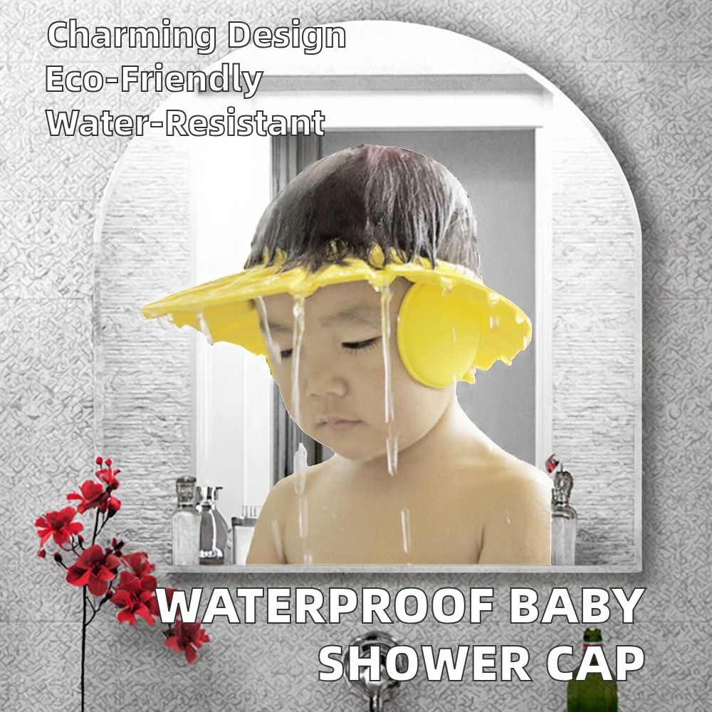 Adjustable Eye Ear Protector Kids Bathing Shower Head Cover Baby Washing Hair Hat