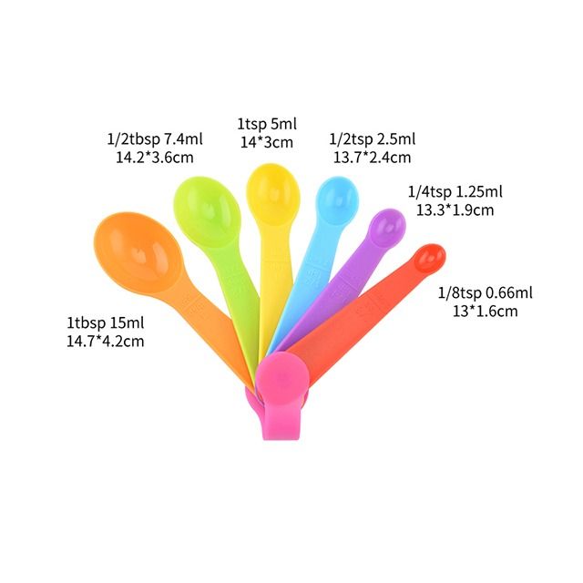 Plastic Measuring Cups and Spoons Set for Baking Cake Baking Milk Powder Multiple Sizes Scoop