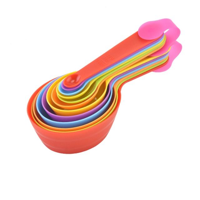 Plastic Measuring Cups and Spoons Set for Baking Cake Baking Milk Powder Multiple Sizes Scoop
