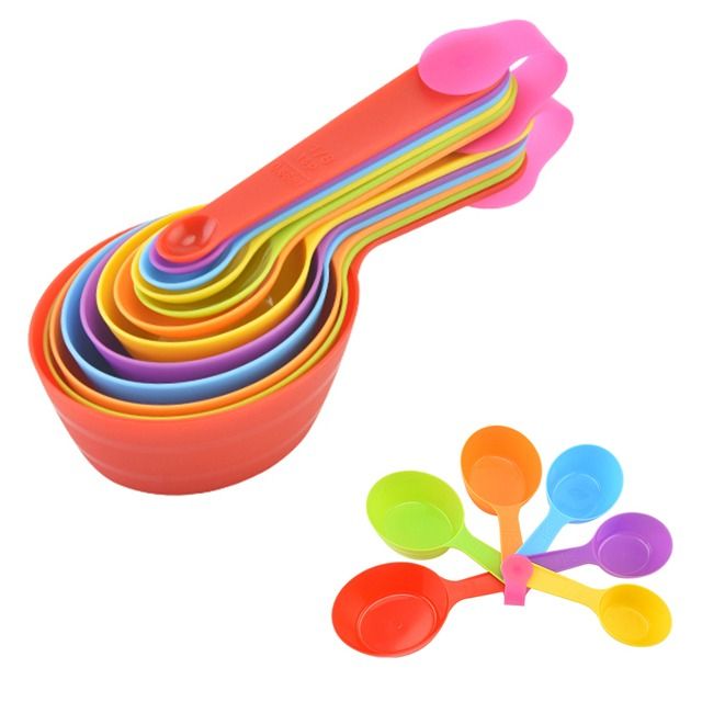 Plastic Measuring Cups and Spoons Set for Baking Cake Baking Milk Powder Multiple Sizes Scoop