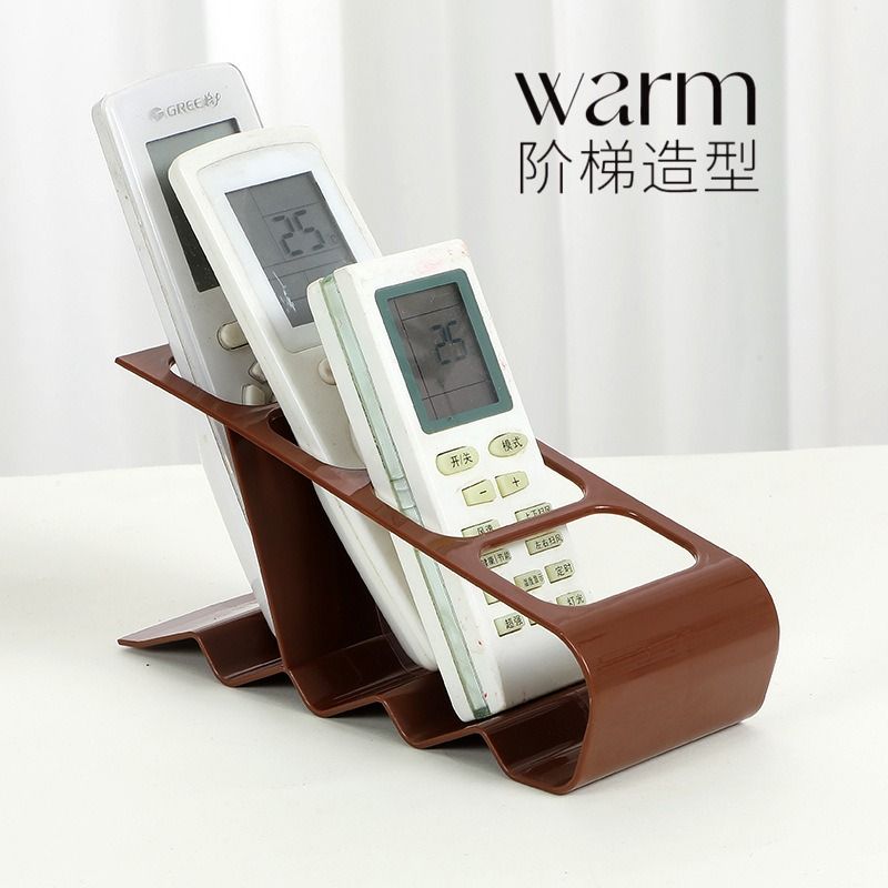 Home Storage Rack 4 Grid TV Air Conditioning Remote Control Stand Holder Upgrade and Reinforce to Prevent Tipping