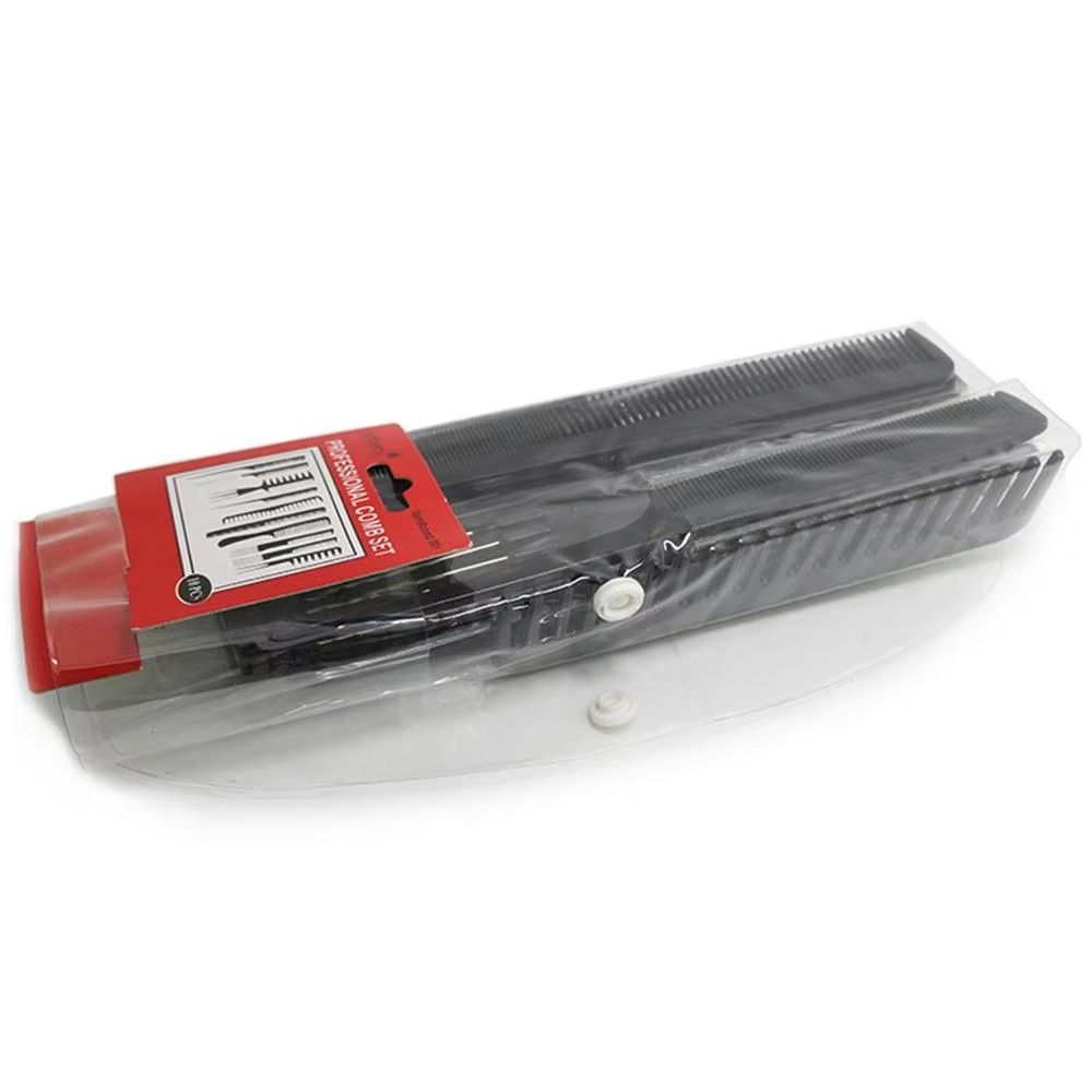 10pcs Hair Comb Set, Professional Salon Hair Styling Barber Combs Kit For Men And Women Plastic Fine And Wide Tooth Hair Combs Black