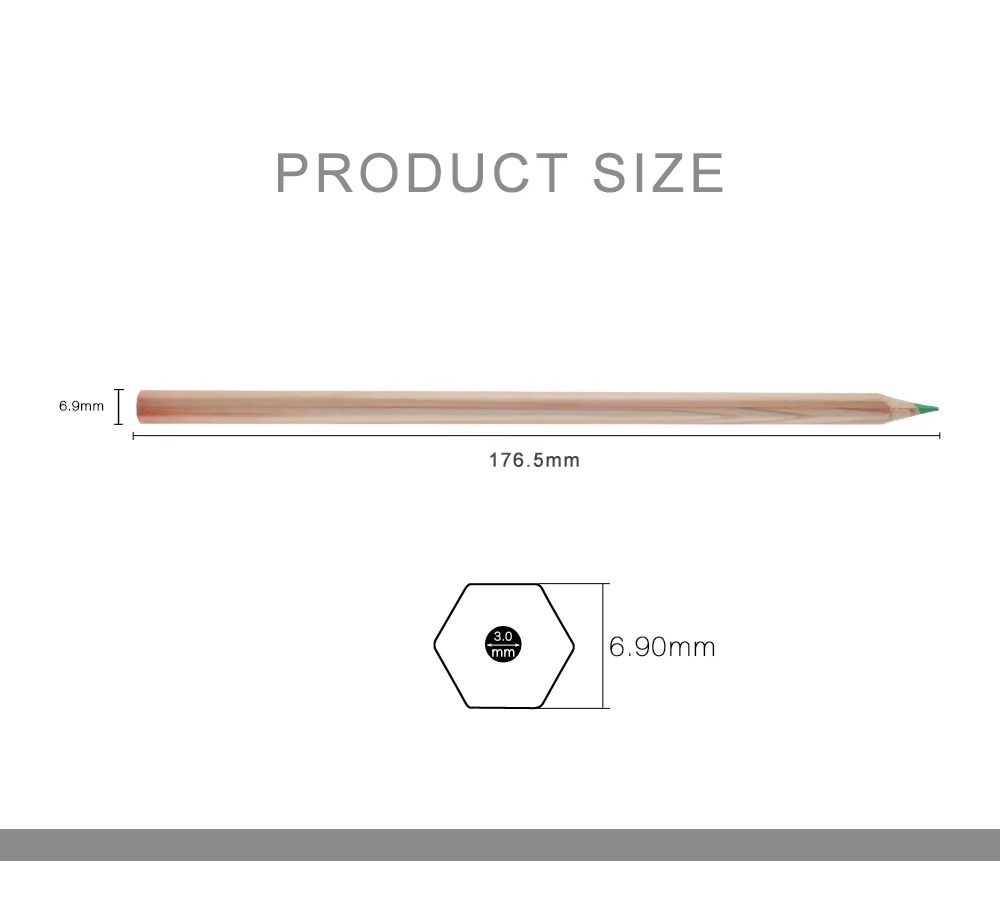 Color Pencil Kids 12 Colors Set Pack Wooden Stationery Multi Kawaii Professional Art Pencils Kit Set