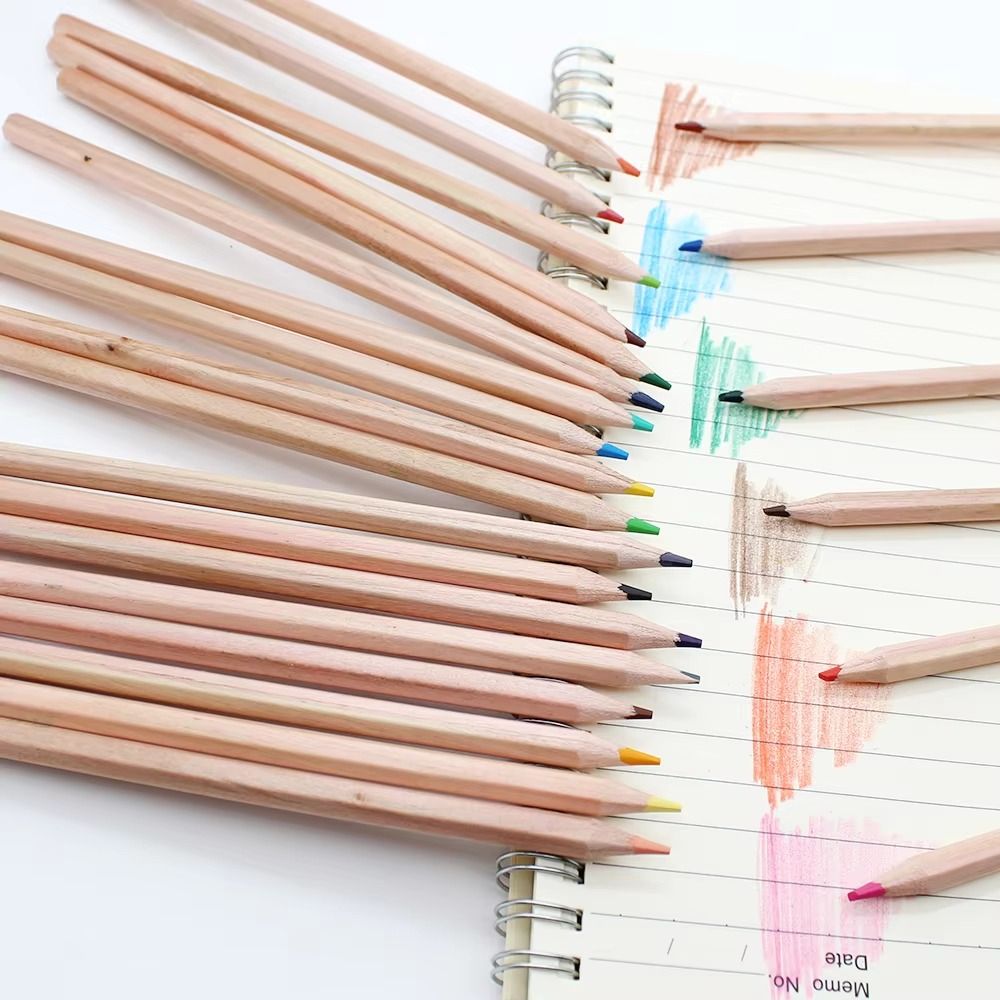 Color Pencil Kids 12 Colors Set Pack Wooden Stationery Multi Kawaii Professional Art Pencils Kit Set
