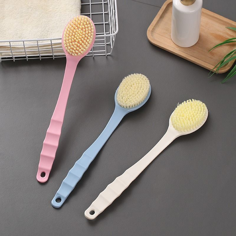 Double Face Sponge Mesh Long Handle Skin Friendly Exfoliate Shower Popular Bath Brush