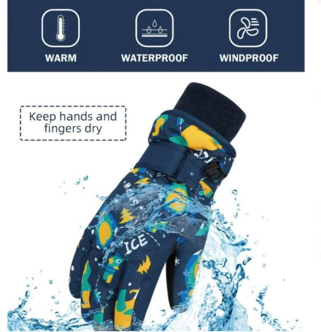 Thick Warm Skiing Gloves, One Pair