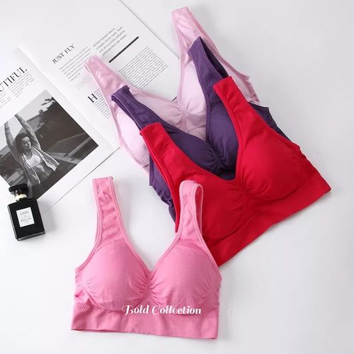 3PCs Comfy Boobtop NON Padded Stretchy Adolescent Girls Bra Top Bralletes