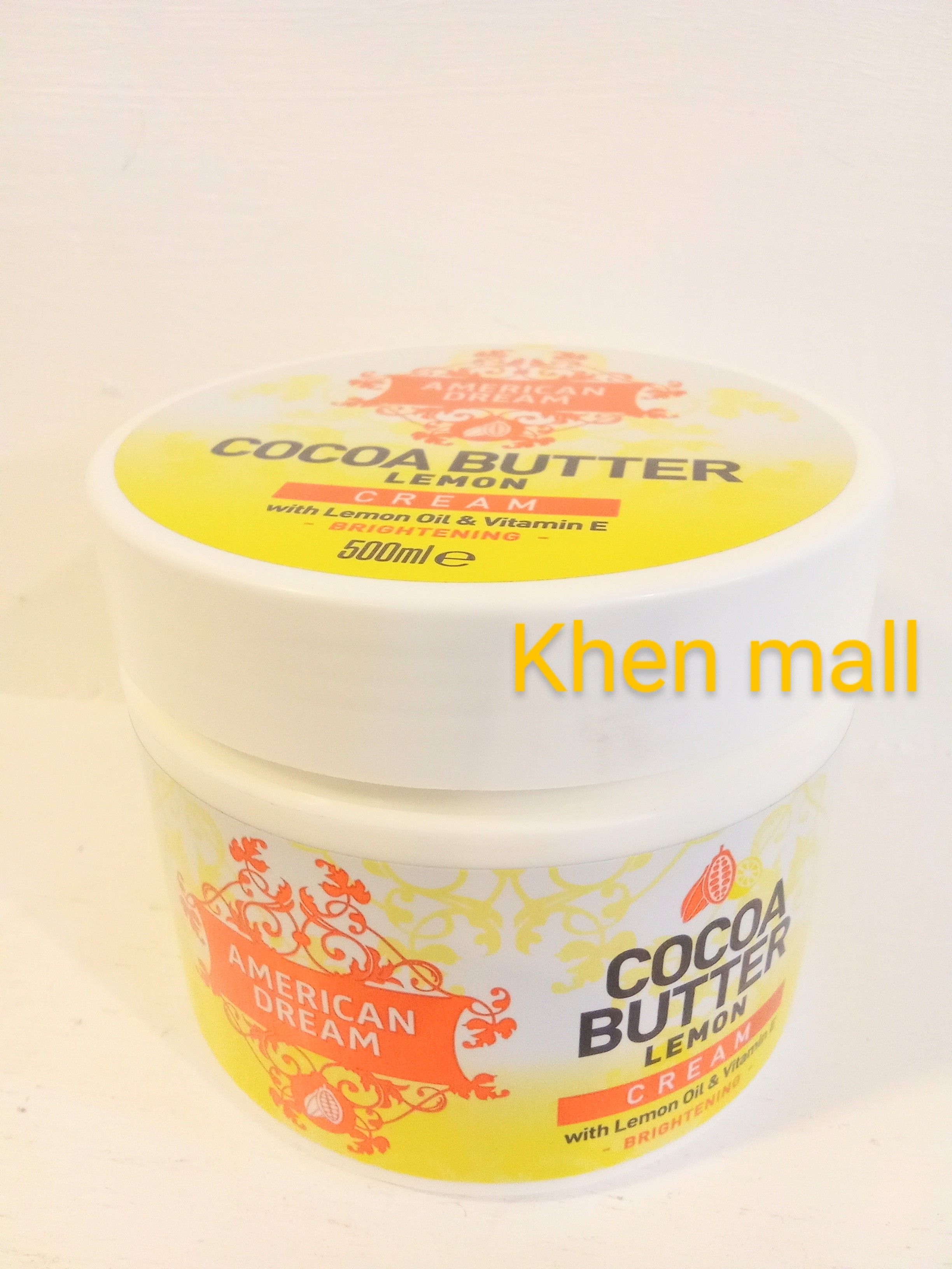 American dream  Cocoa butter Lemon Cream with lemon Oil & Vitamin E,Enhanced with brightening fresh lemon,remove stretch marks,clear dark spots,moisture and best for dry skin.