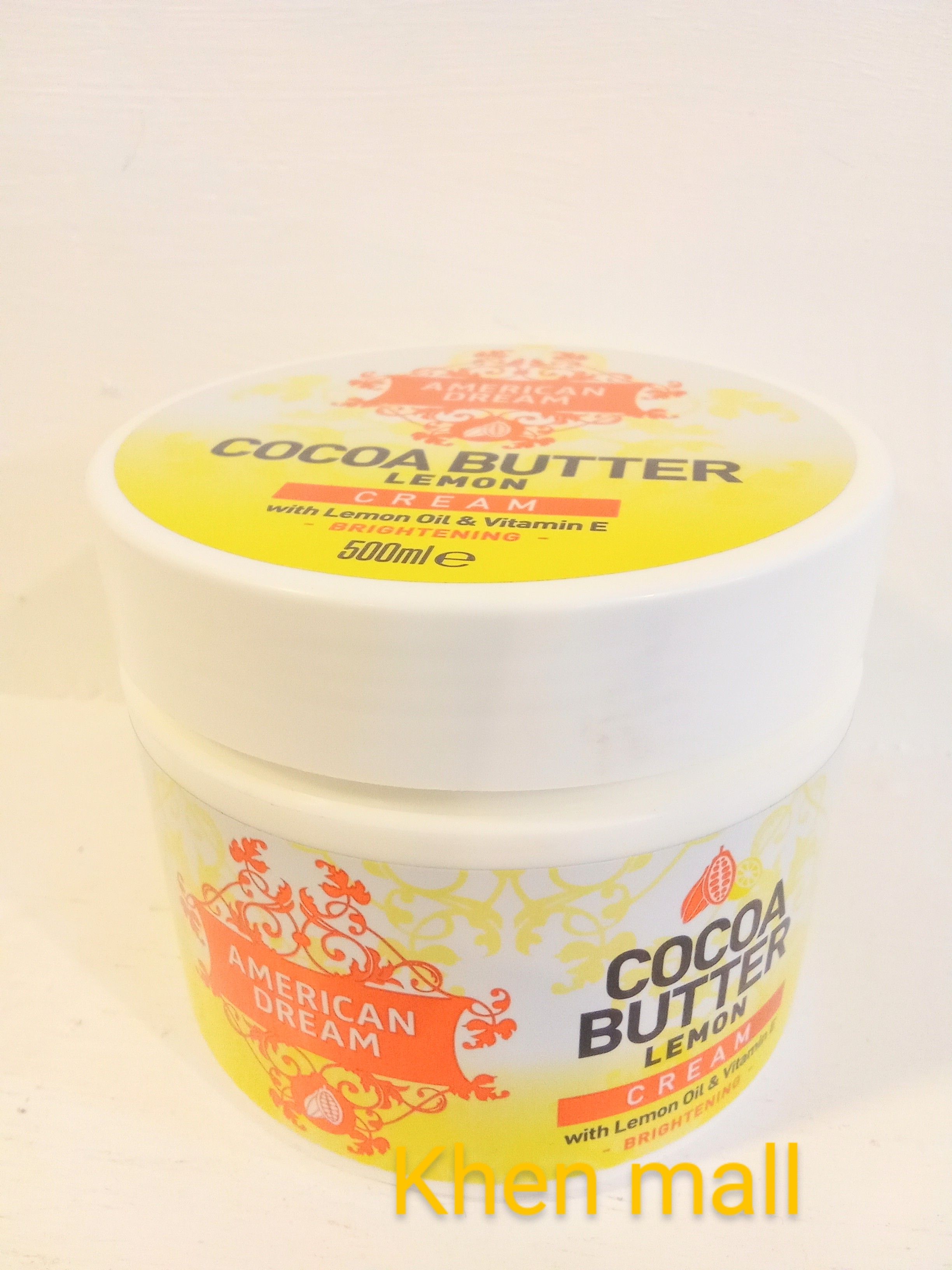 American dream  Cocoa butter Lemon Cream with lemon Oil & Vitamin E,Enhanced with brightening fresh lemon,remove stretch marks,clear dark spots,moisture and best for dry skin.