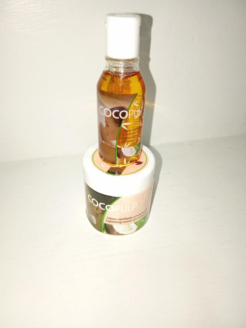 Best Combo!!! Coco Pulp body Cream & body Oil with natural Coconut oil helps to Clear dark spots,brightens,moisturize,clear stretch marks,scars giving a glowing skin best for all skin types