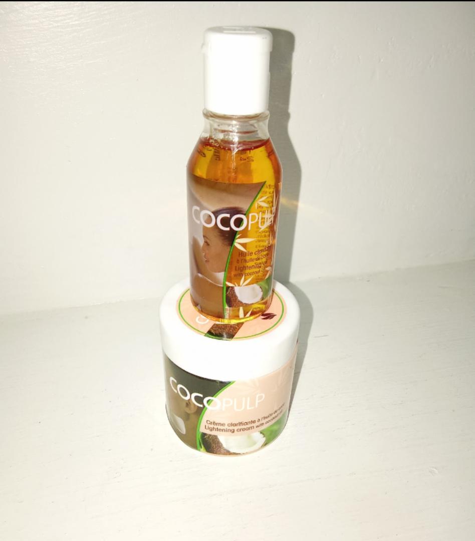 Best Combo!!! Coco Pulp body Cream & body Oil with natural Coconut oil helps to Clear dark spots,brightens,moisturize,clear stretch marks,scars giving a glowing skin best for all skin types