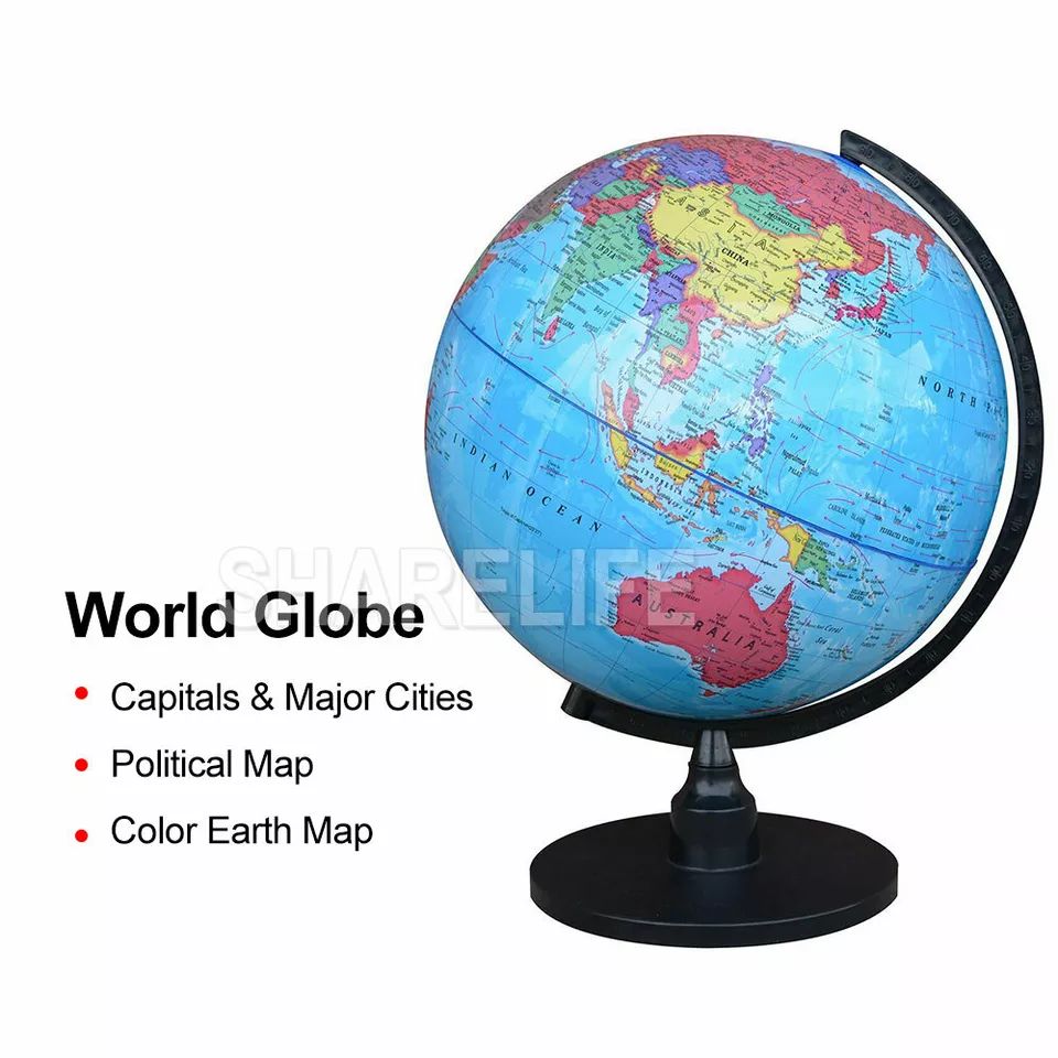Original 32cm diameter world globe, Globe World Map -round Exclusive Offer 2025