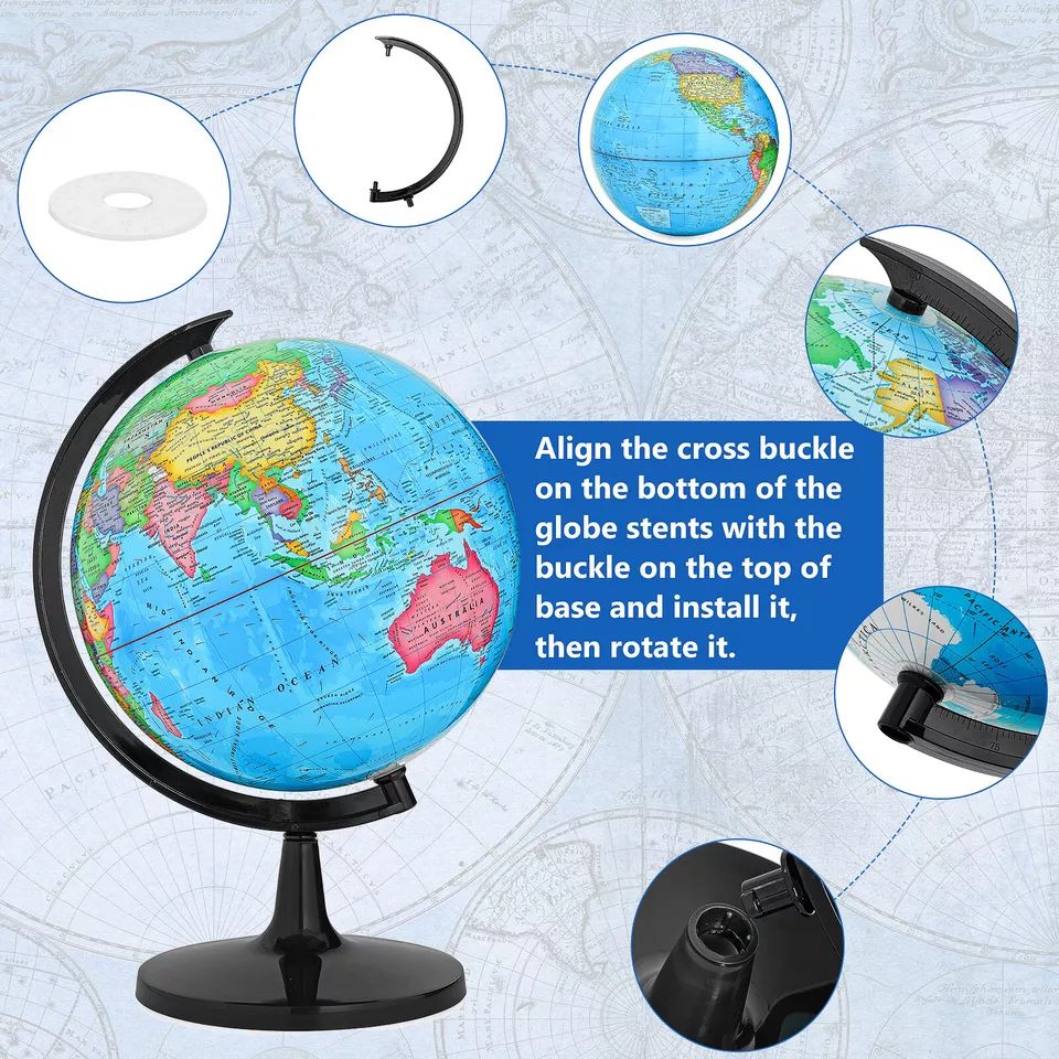 Original 32cm diameter world globe, Globe World Map -round Exclusive Offer 2025