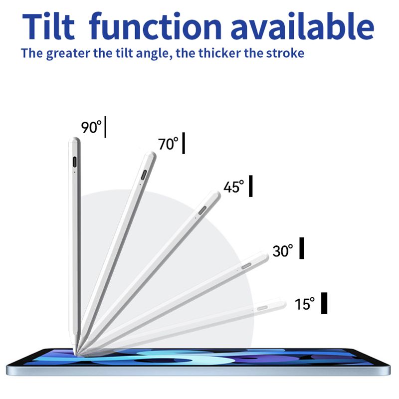 JD18-P iPad Stylus - Tilt Sensitivity, Palm Rejection, Quick Note, and 8-Hour Battery for iPads (2018+)