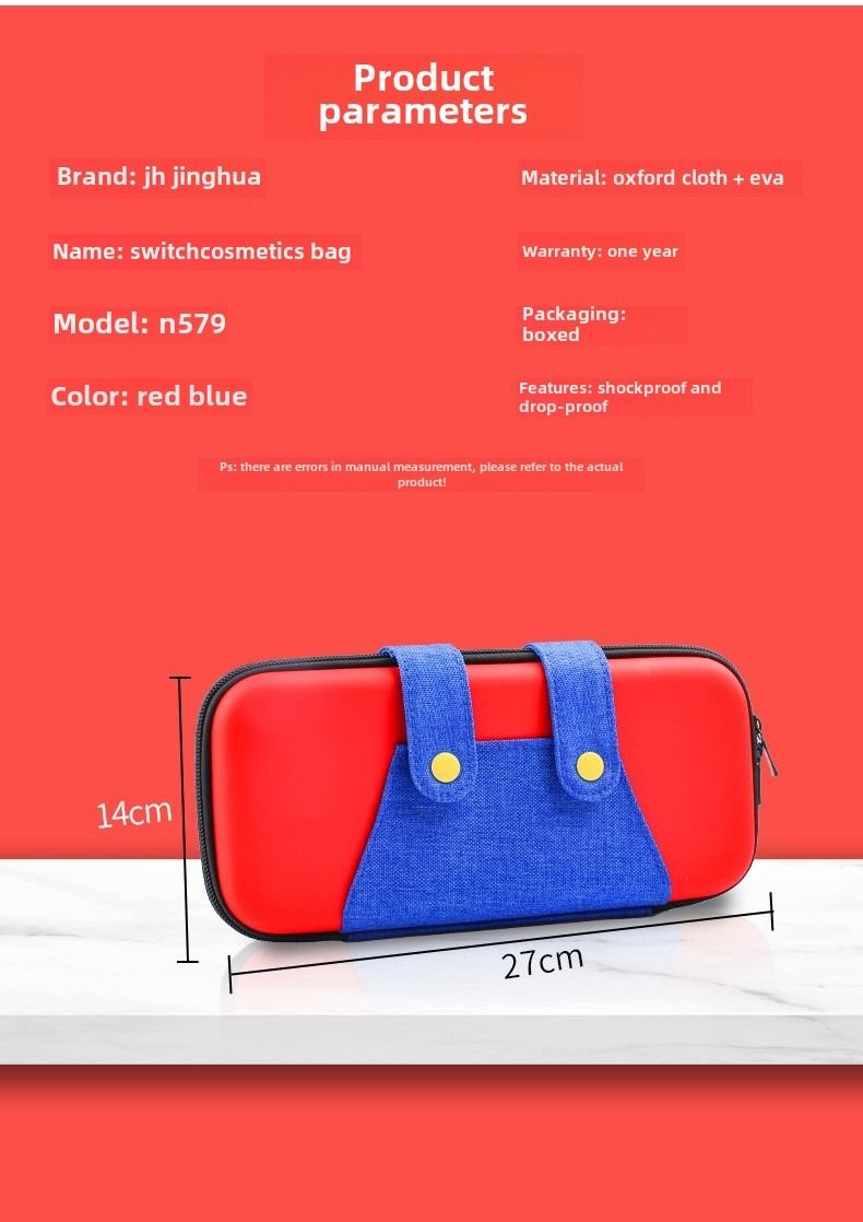 Nintendo Switch or OLED version Carrying Case - Shockproof NS Hard Shell Protection with Double-Layer Storage for Game Cards and Accessories