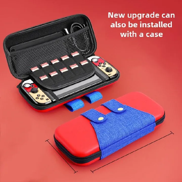 Nintendo Switch or OLED version Carrying Case - Shockproof NS Hard Shell Protection with Double-Layer Storage for Game Cards and Accessories