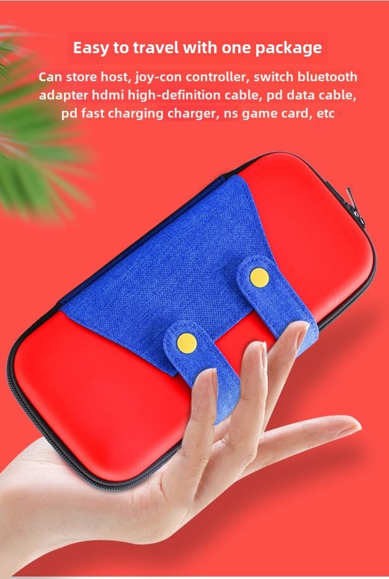 Nintendo Switch or OLED version Carrying Case - Shockproof NS Hard Shell Protection with Double-Layer Storage for Game Cards and Accessories