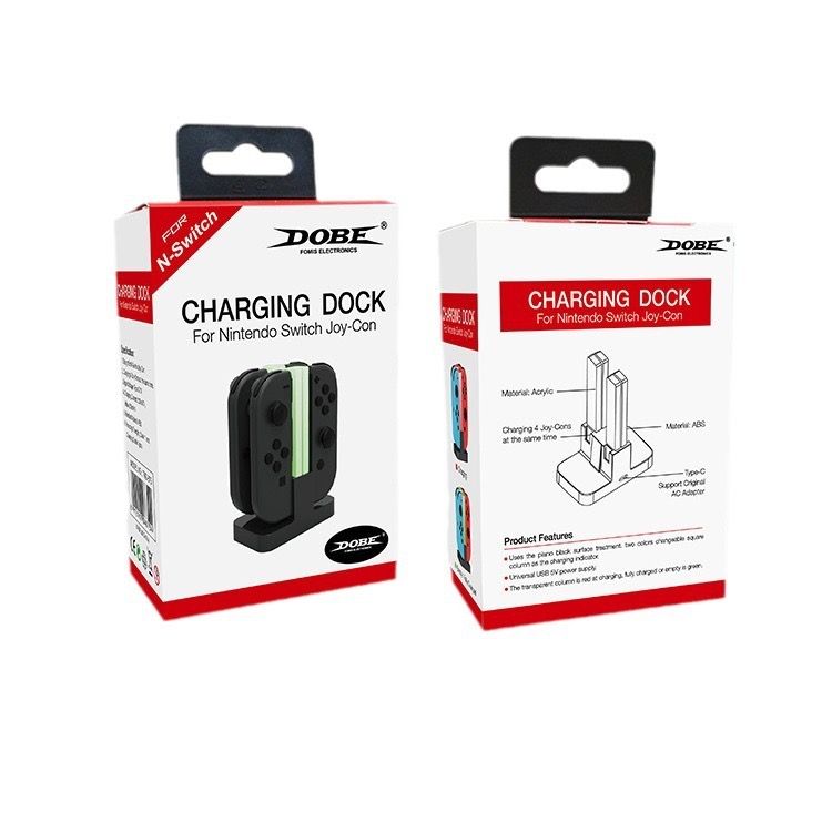 Charging Dock for Switch Joy-Con Controllers - 4-in-1 LED Charging Station for Simultaneous Charging of 4 Joy-Con Controllers