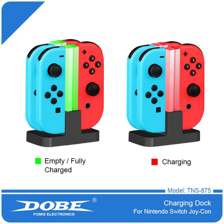 Charging Dock for Switch Joy-Con Controllers - 4-in-1 LED Charging Station for Simultaneous Charging of 4 Joy-Con Controllers