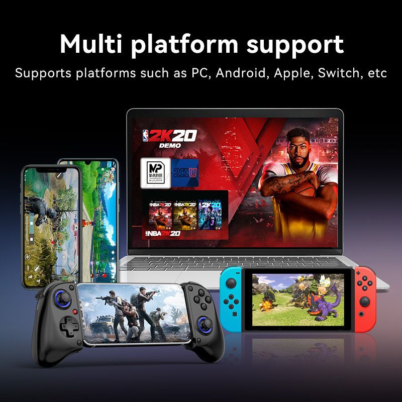 D11 Extendable Gaming Controller with Hall Trigger for Switch/PC/Android/iOS/Bluetooth/XBOX/Streaming Controller
