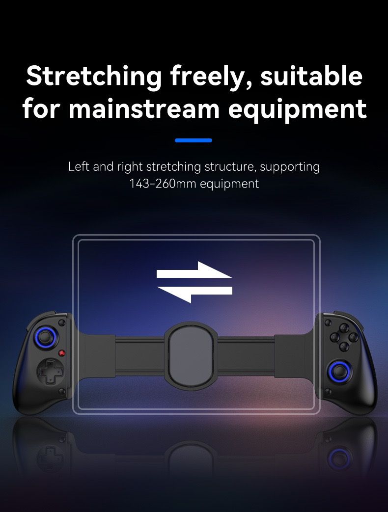 D11 Extendable Gaming Controller with Hall Trigger for Switch/PC/Android/iOS/Bluetooth/XBOX/Streaming Controller