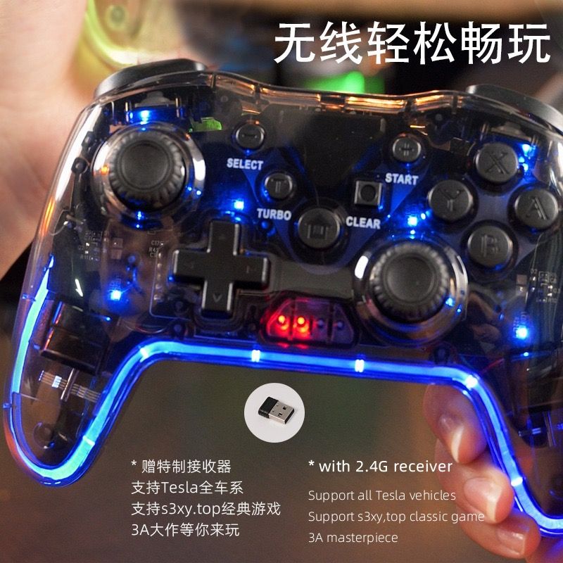 GM36 Wireless Bluetooth Vibrant Light-Up Game Controller for Mobile/TV/PC/Tesla/Switch/Tablet
