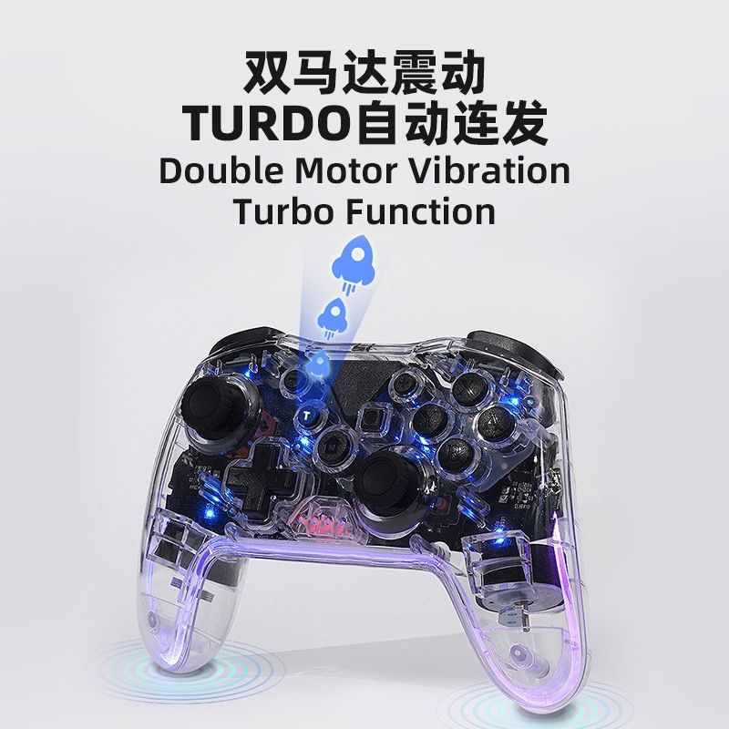 GM36 Wireless Bluetooth Vibrant Light-Up Game Controller for Mobile/TV/PC/Tesla/Switch/Tablet