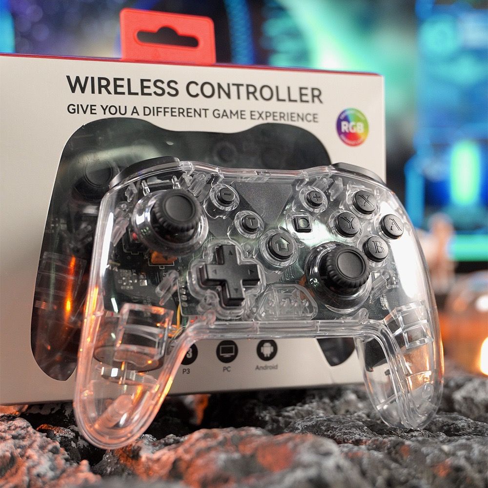 GM36 Wireless Bluetooth Vibrant Light-Up Game Controller for Mobile/TV/PC/Tesla/Switch/Tablet