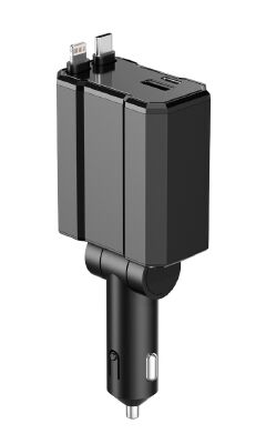 Super Fast Charge 2-in-1 Car Charger, Car Cigarette Lighter Adapter