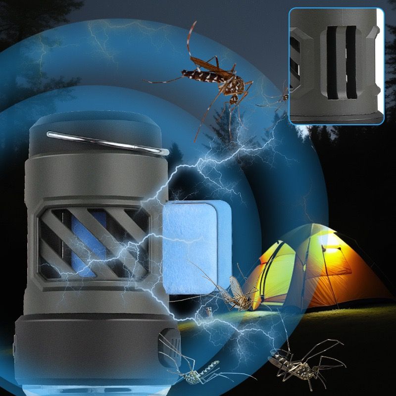 LED Mosquito Repellent Camping Light – Outdoor Illumination, Tripod Flashlight, Multifunctional Camp Lantern
