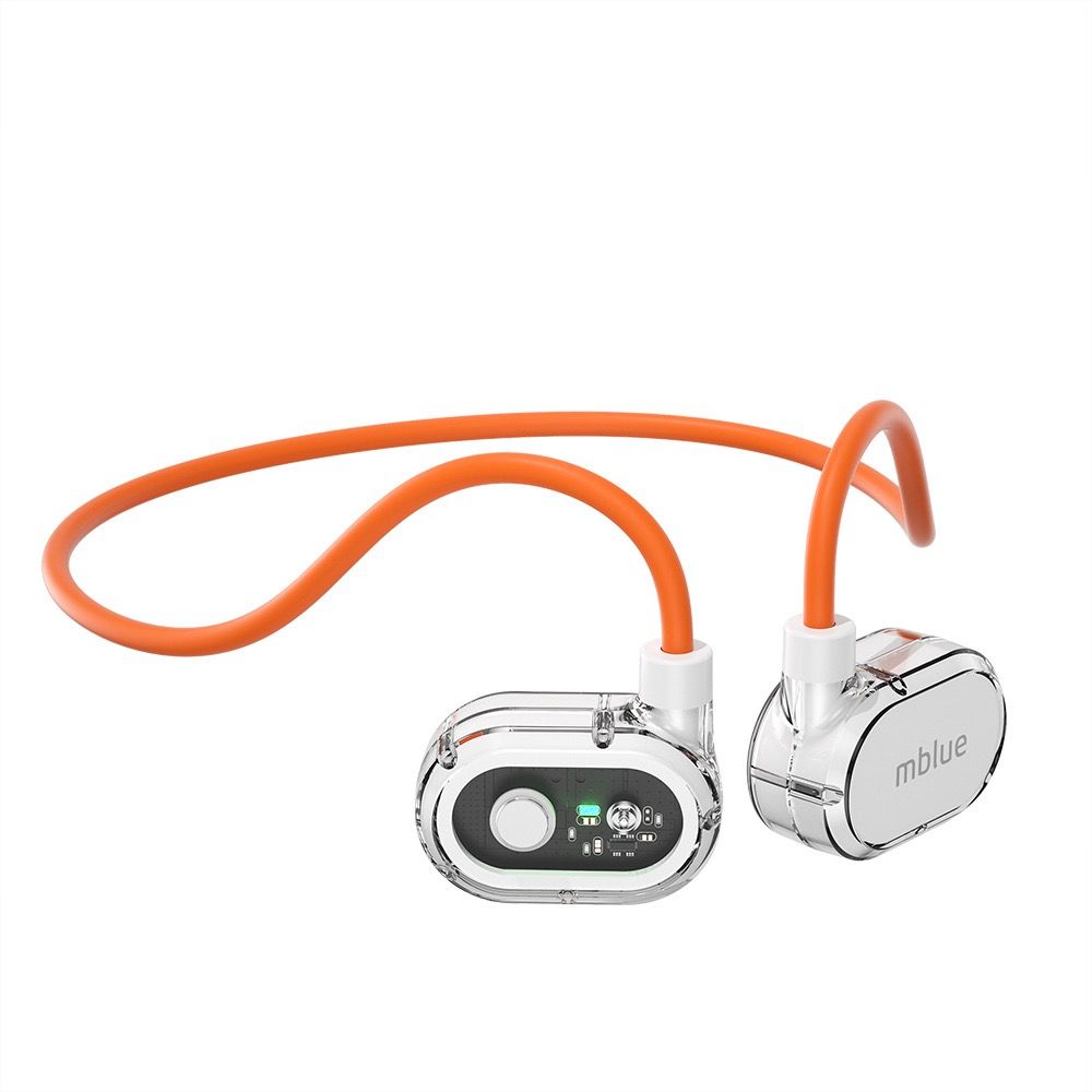 2025 New mblue H02 Bone Conduction Bluetooth Headphones - Wireless, Non-In-Ear, Neckband Style for Sports and Running.