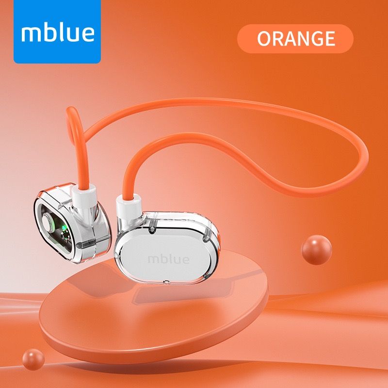 2025 New mblue H02 Bone Conduction Bluetooth Headphones - Wireless, Non-In-Ear, Neckband Style for Sports and Running.