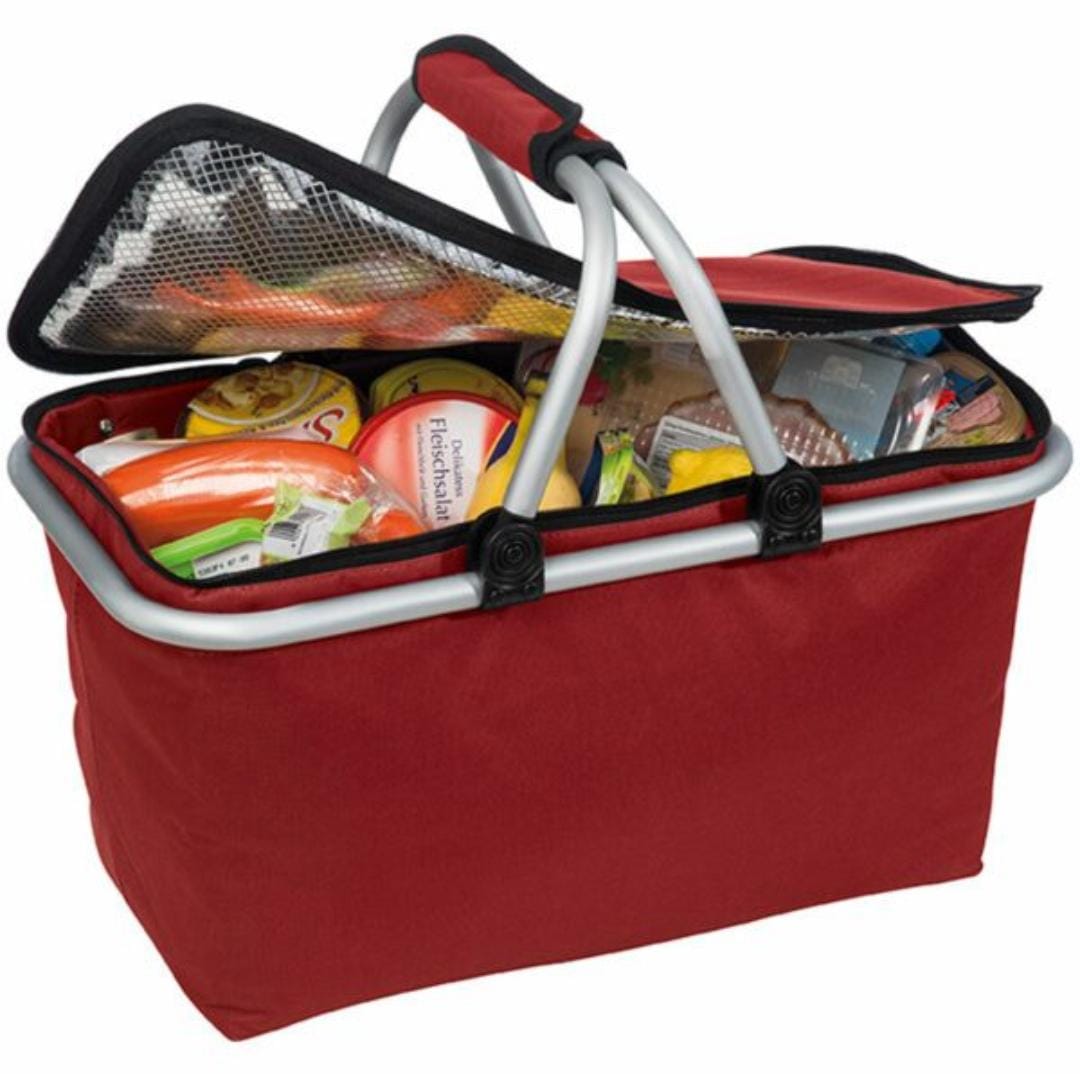 30L Foldable Insulated Picnic Bag Thermal Bag Camping Basket Lunch Bag