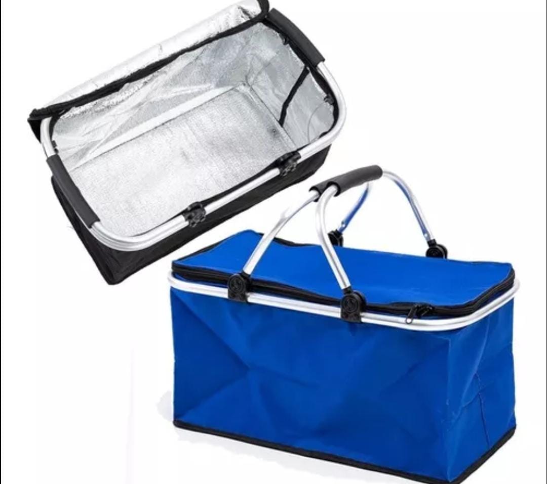 30L Foldable Insulated Picnic Bag Thermal Bag Camping Basket Lunch Bag