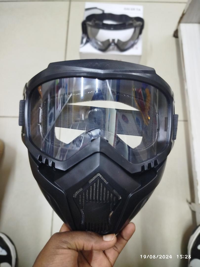 2 in 1 Motor Bike Visor, chemical gas motor mask, Bikers,