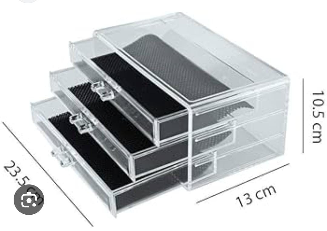 Compartment Luxurious Clear Acrylic Drawers Makeup Dressing Table Organizer Cosmetic Jewellery Storage Box  Jewellery-2024