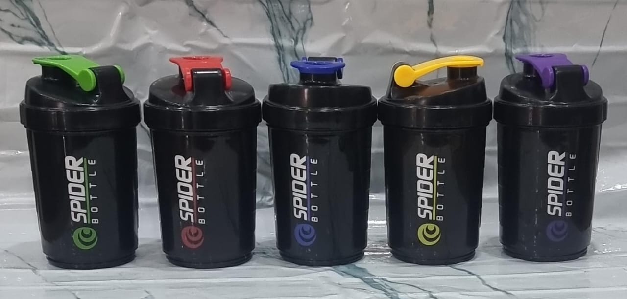 Fitness Spider Shaker Bottle Gym Shaker bottle Smart Shaker Bottles Cyclone Shaker For Pre-Post Workout Supplement Protein Shake Gym Sipper Bottle 500ml For Men & Women(Multi Colour)